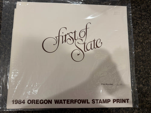 1984 Oregon First State Waterfowl Stamp Print Michael Sieve Signed #109040