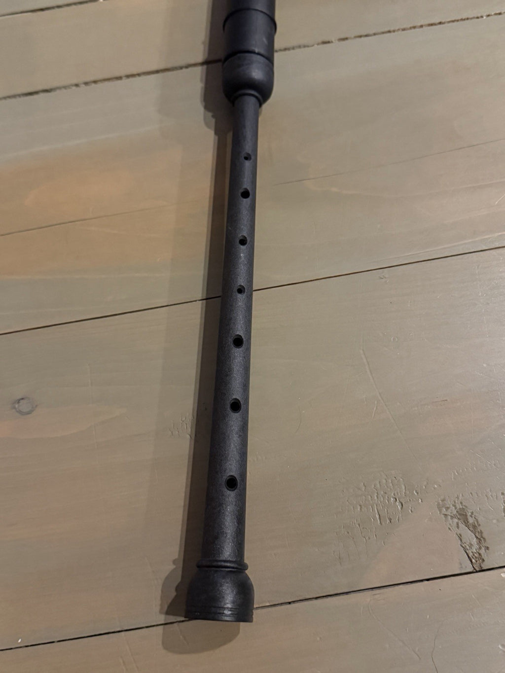 Vintage Bagpipe Practice Chanter Black Plastic Long Highland Pipes w/ Reed1