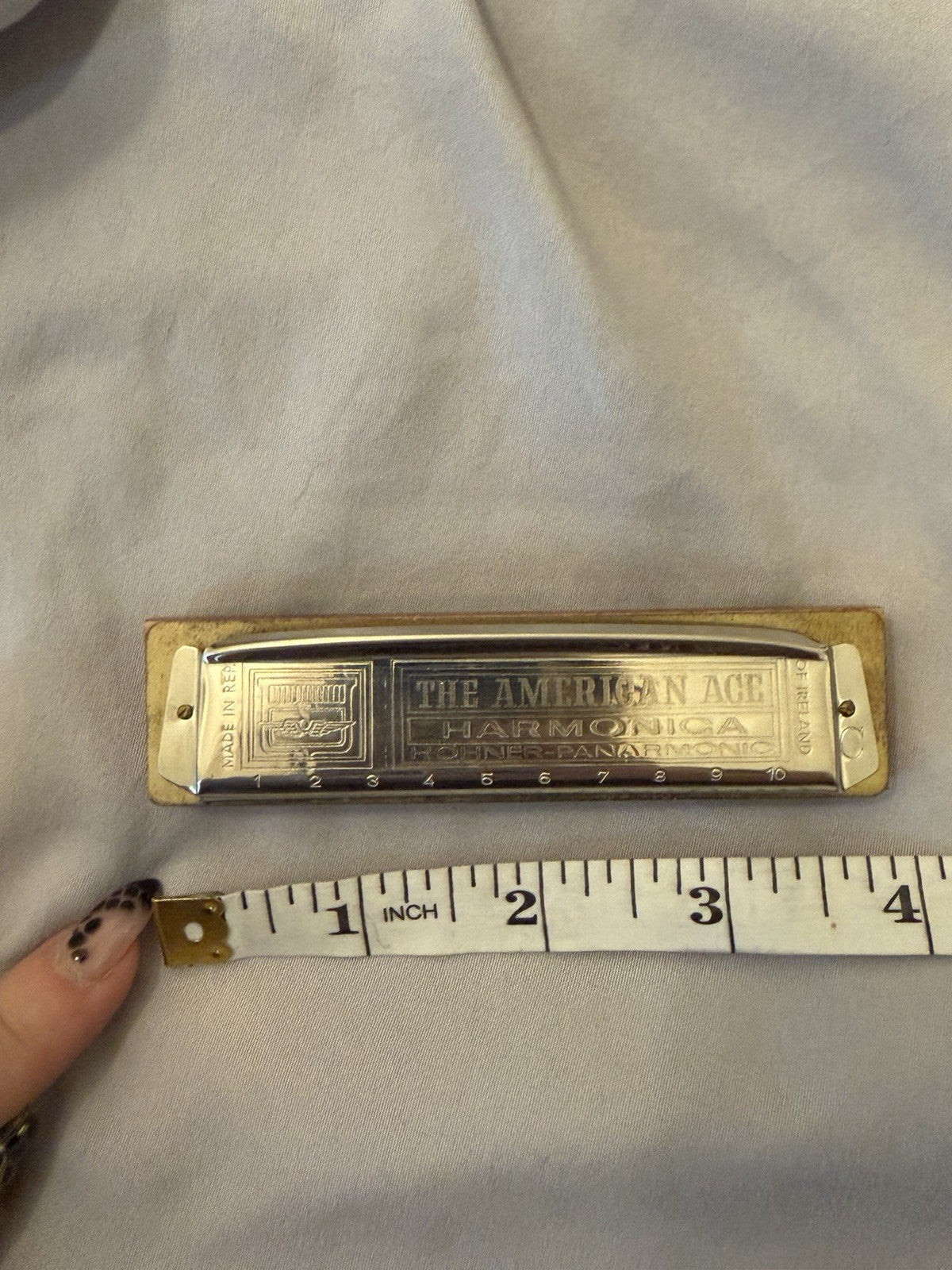 Vintage Hohner American Ace Harmonica Key of C w/ Box Made in Ireland9