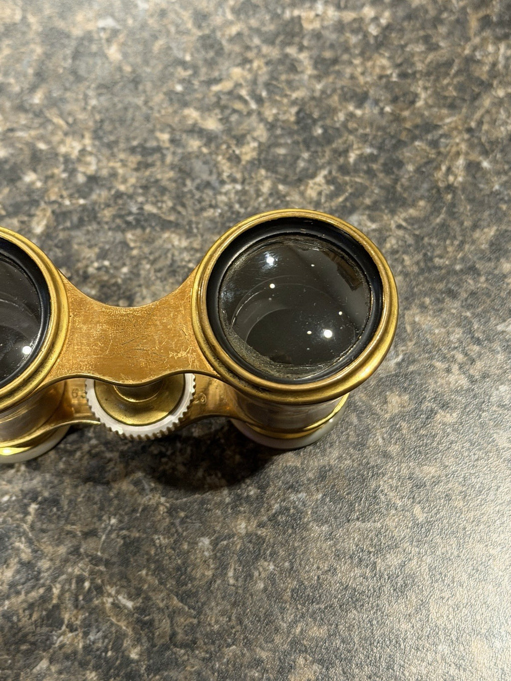 Antique Lemaire Opera Glasses Mother of Pearl Brass French Theater Binoculars4
