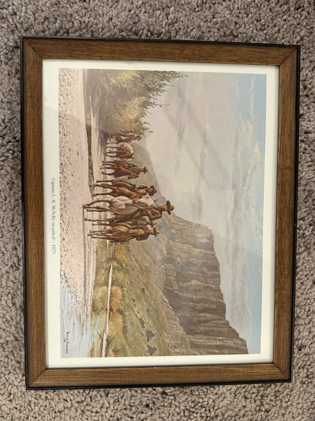Set of 4 David Sanders 1969 Western Prints Cowboy Native American Art Vintage4