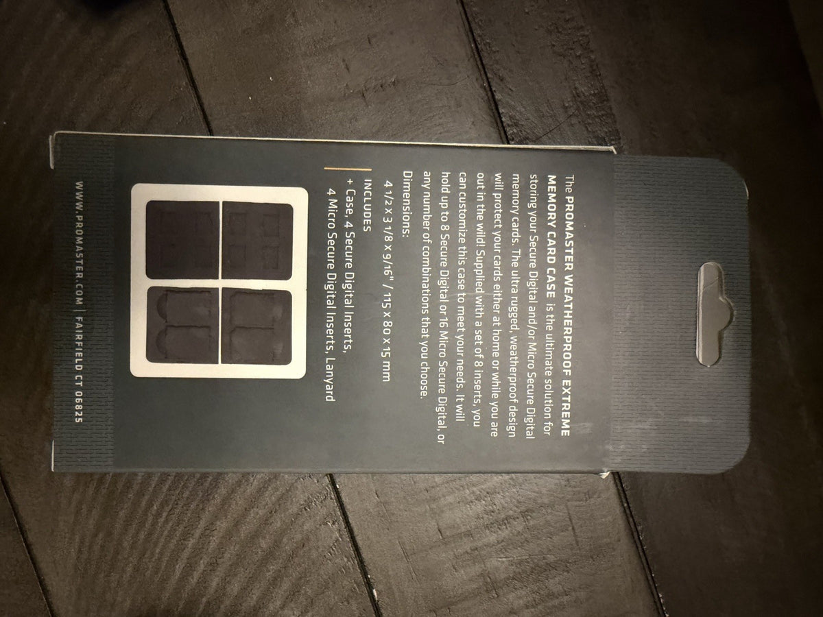 ProMaster Weatherproof Extreme Memory Card Case SD MicroSD New Open Box2