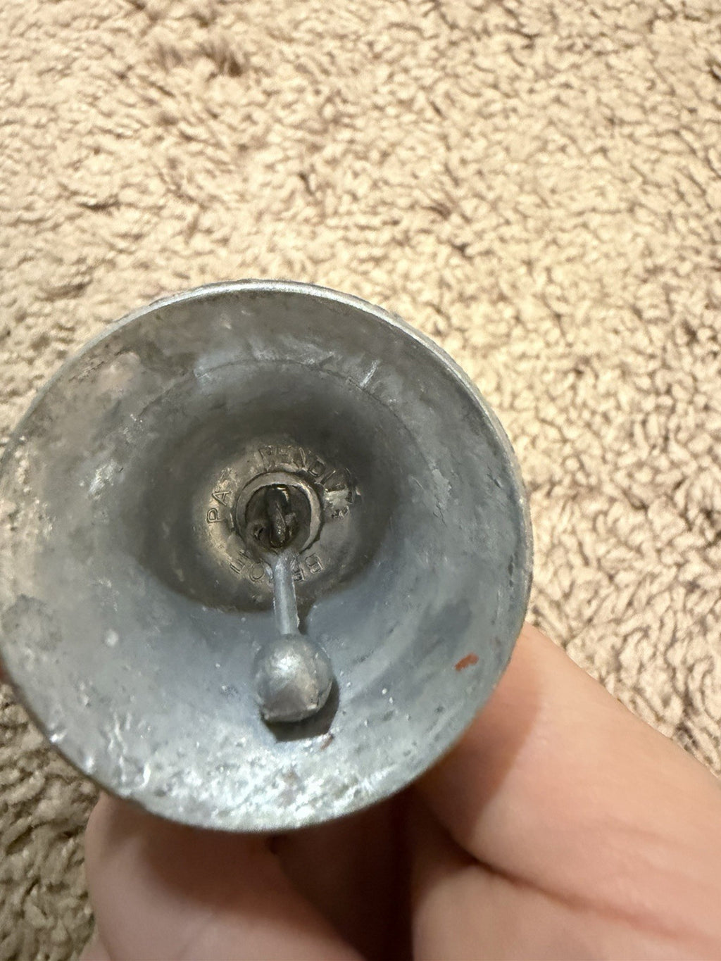 Orlando Florida Souvenir Small Metal Hand Bell With Handle Silver Tone Metallic2