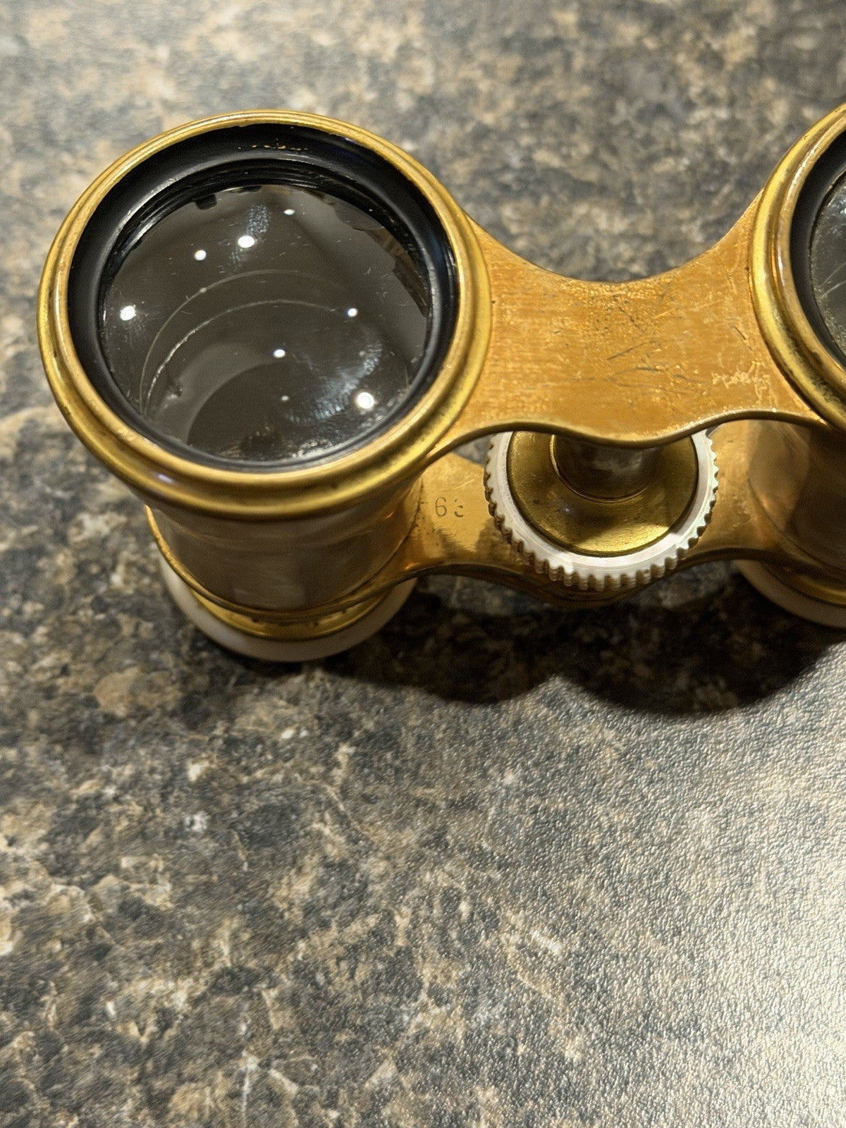 Antique Lemaire Opera Glasses Mother of Pearl Brass French Theater Binoculars6