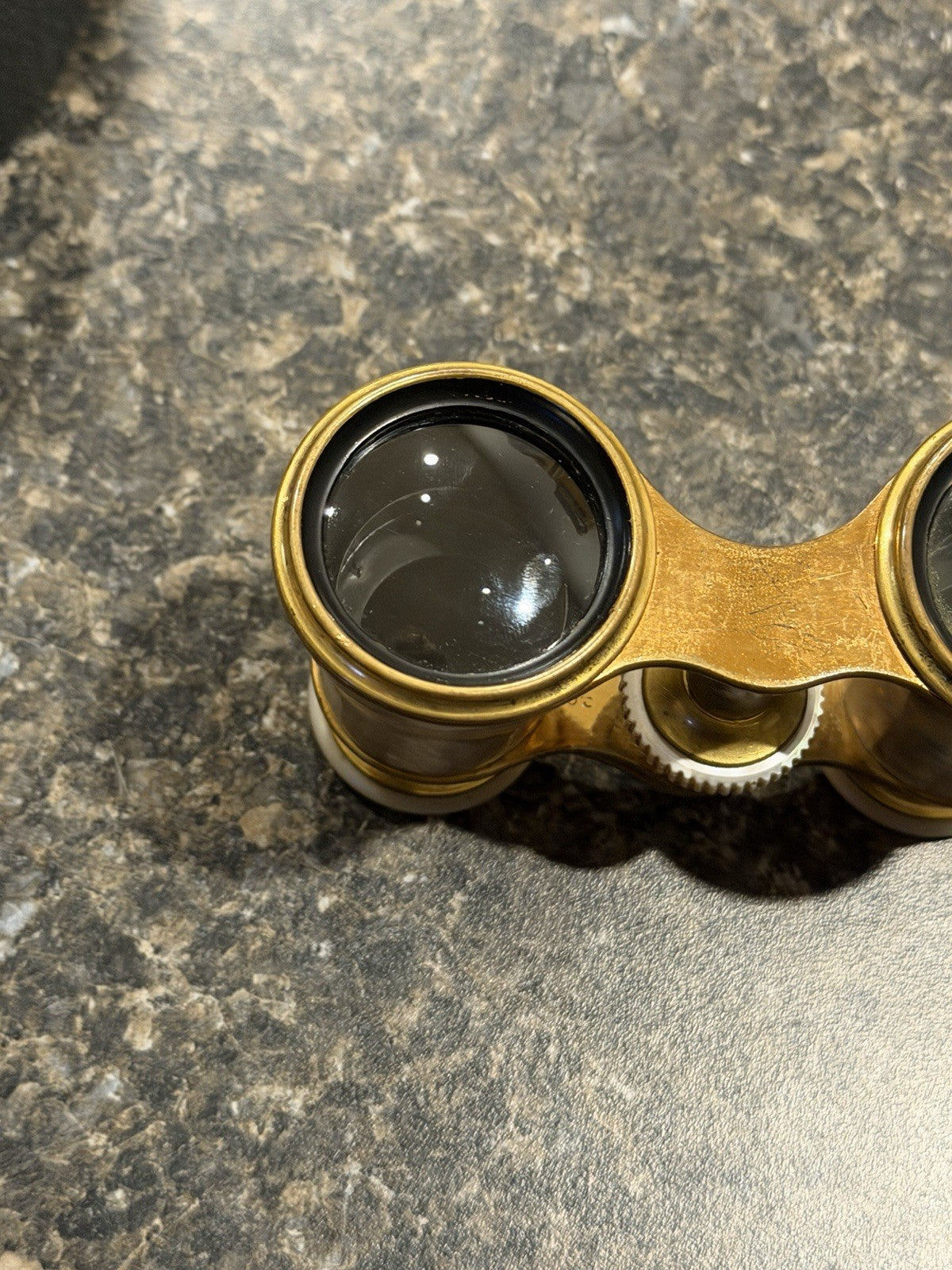 Antique Lemaire Opera Glasses Mother of Pearl Brass French Theater Binoculars5