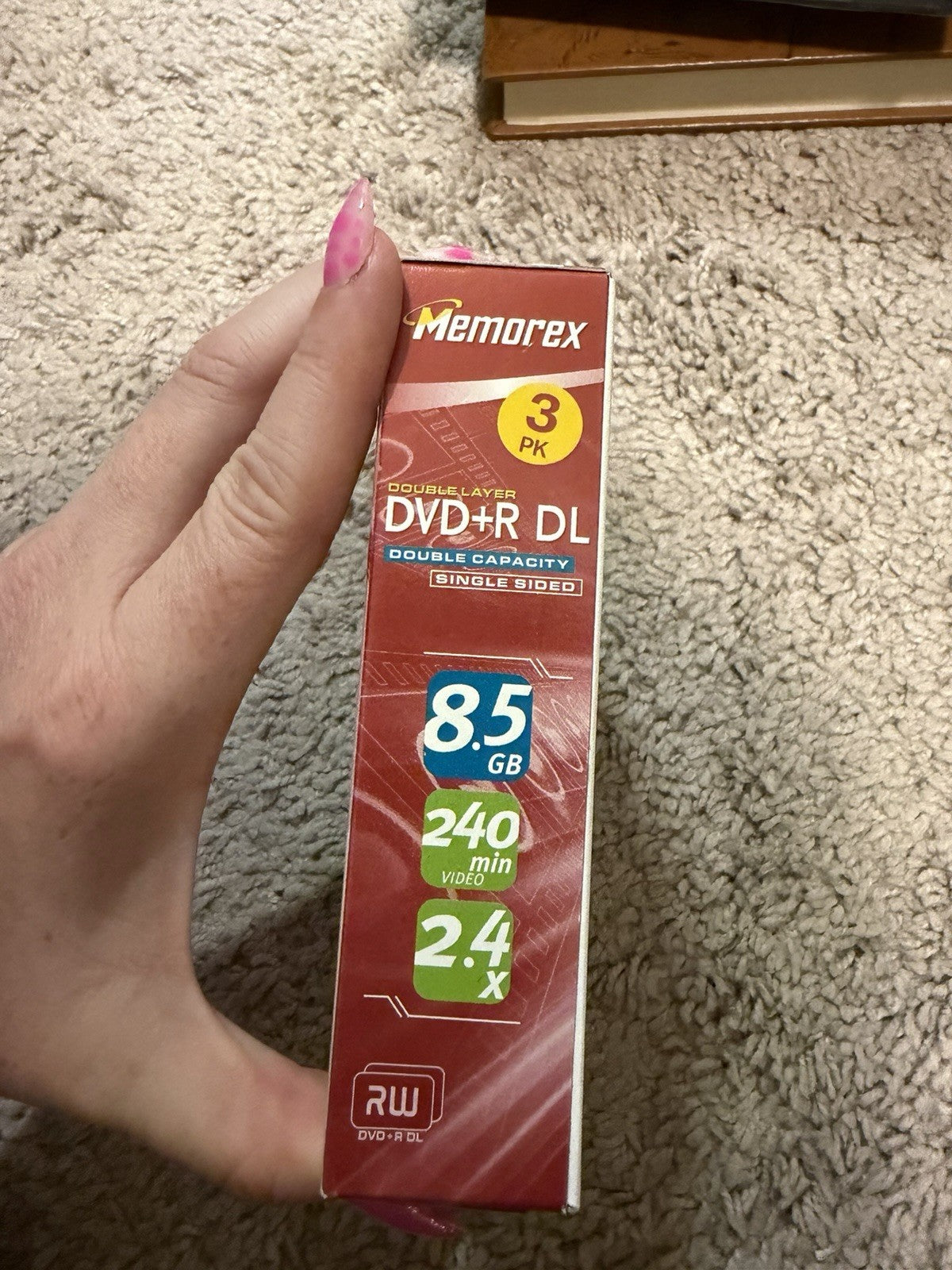 NEW Memorex DVD+R DL Double Layer Recordable 8.5GB 2.4x 3-Pack Slim Case1