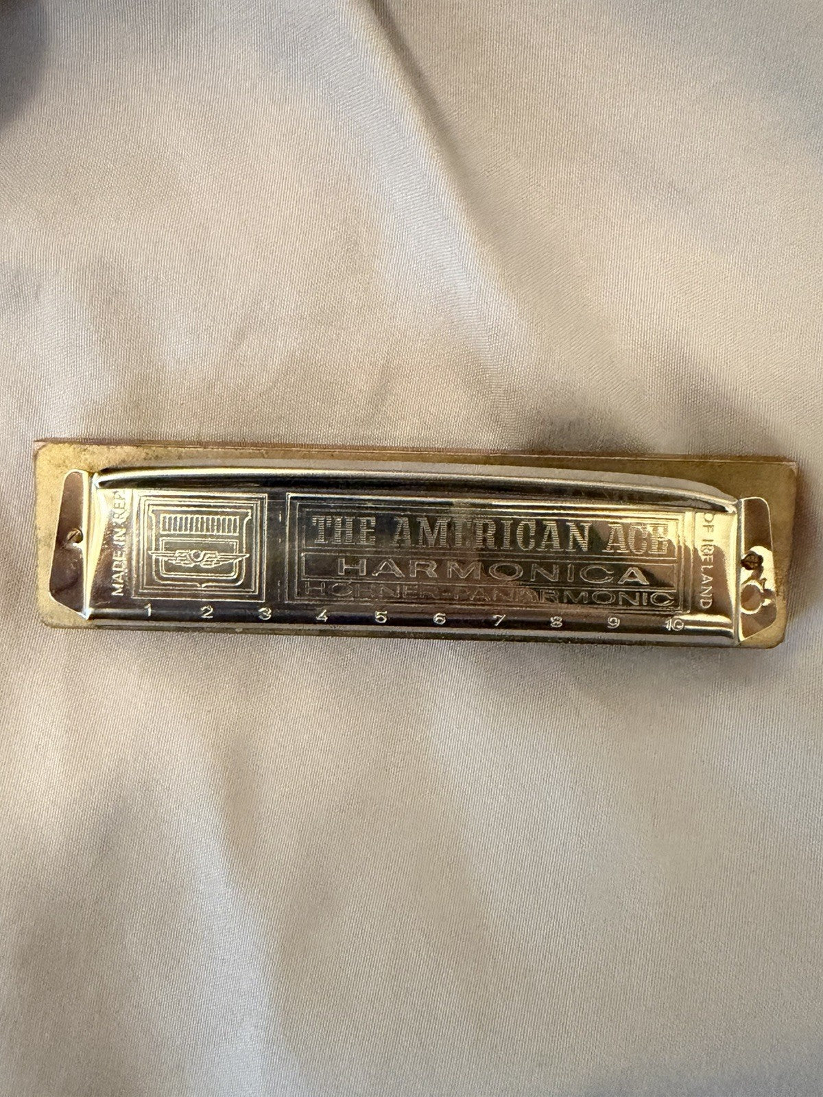 Vintage Hohner American Ace Harmonica Key of C w/ Box Made in Ireland7