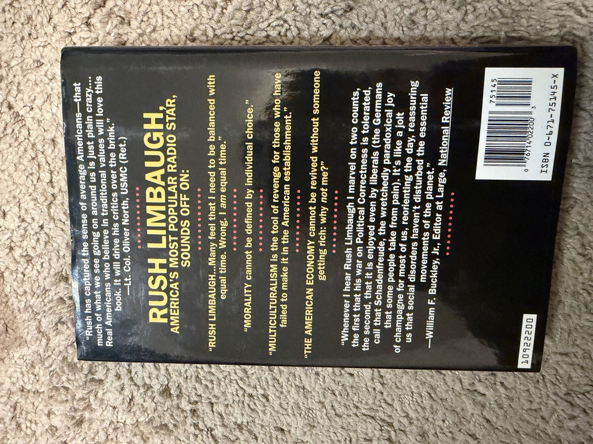 Rush H. Limbaugh III The Way Things Ought to Be HC DJ Pocket Books 19923
