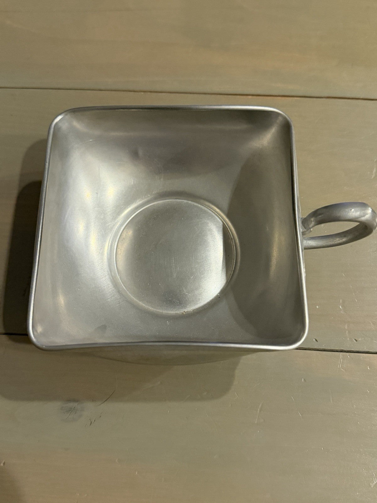 Vintage Royal Holland Pewter Square Handled Bowl Dish Made in Holland 4”1
