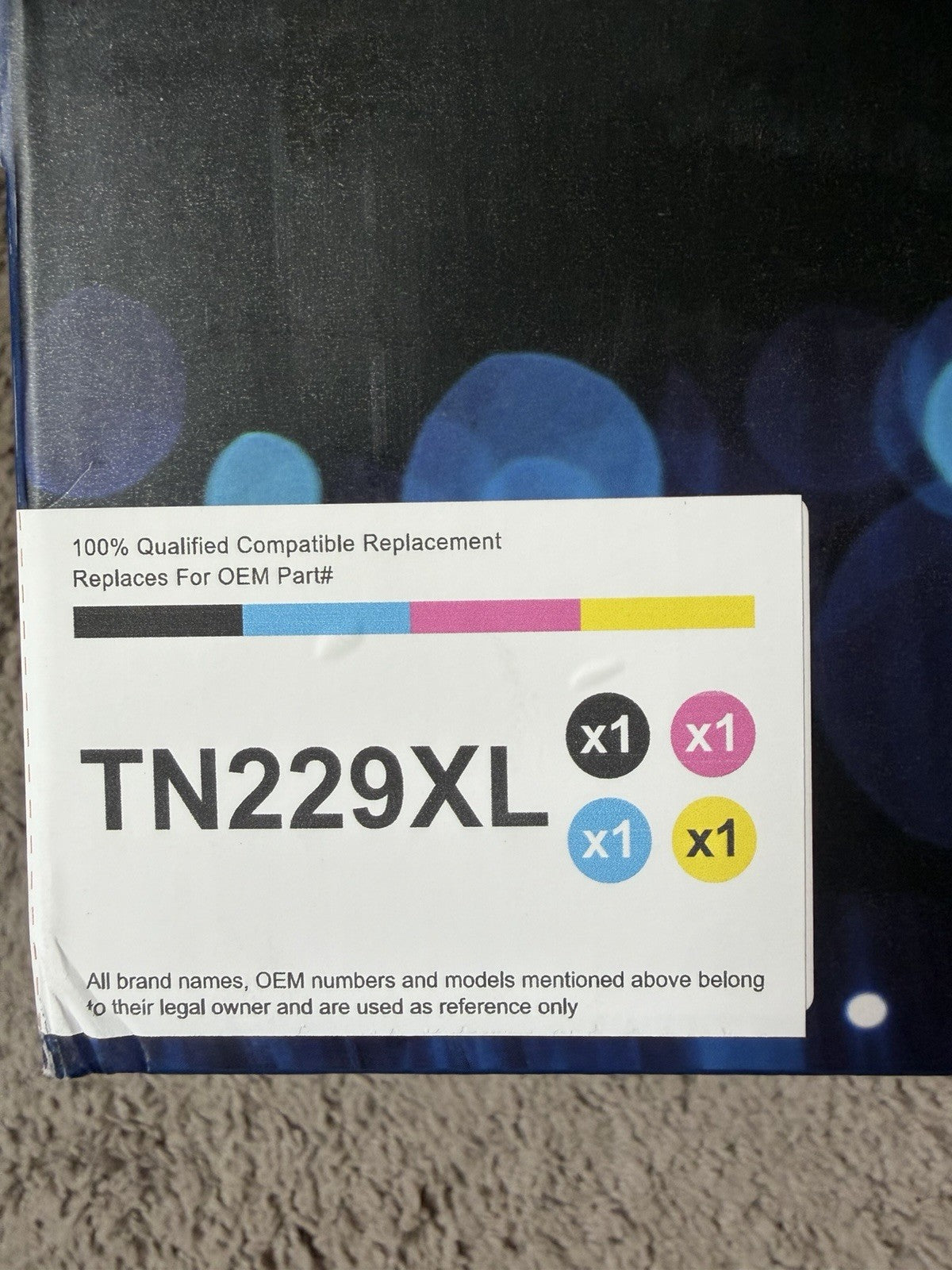 NEW TN229XL Compatible High Yield Toner 4-Pack CMYK for Brother Laser1