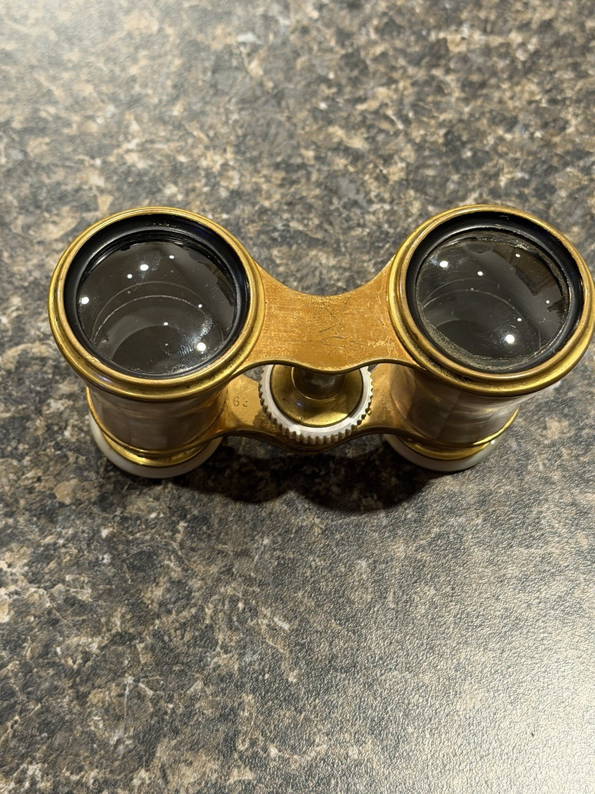 Antique Lemaire Opera Glasses Mother of Pearl Brass French Theater Binoculars3