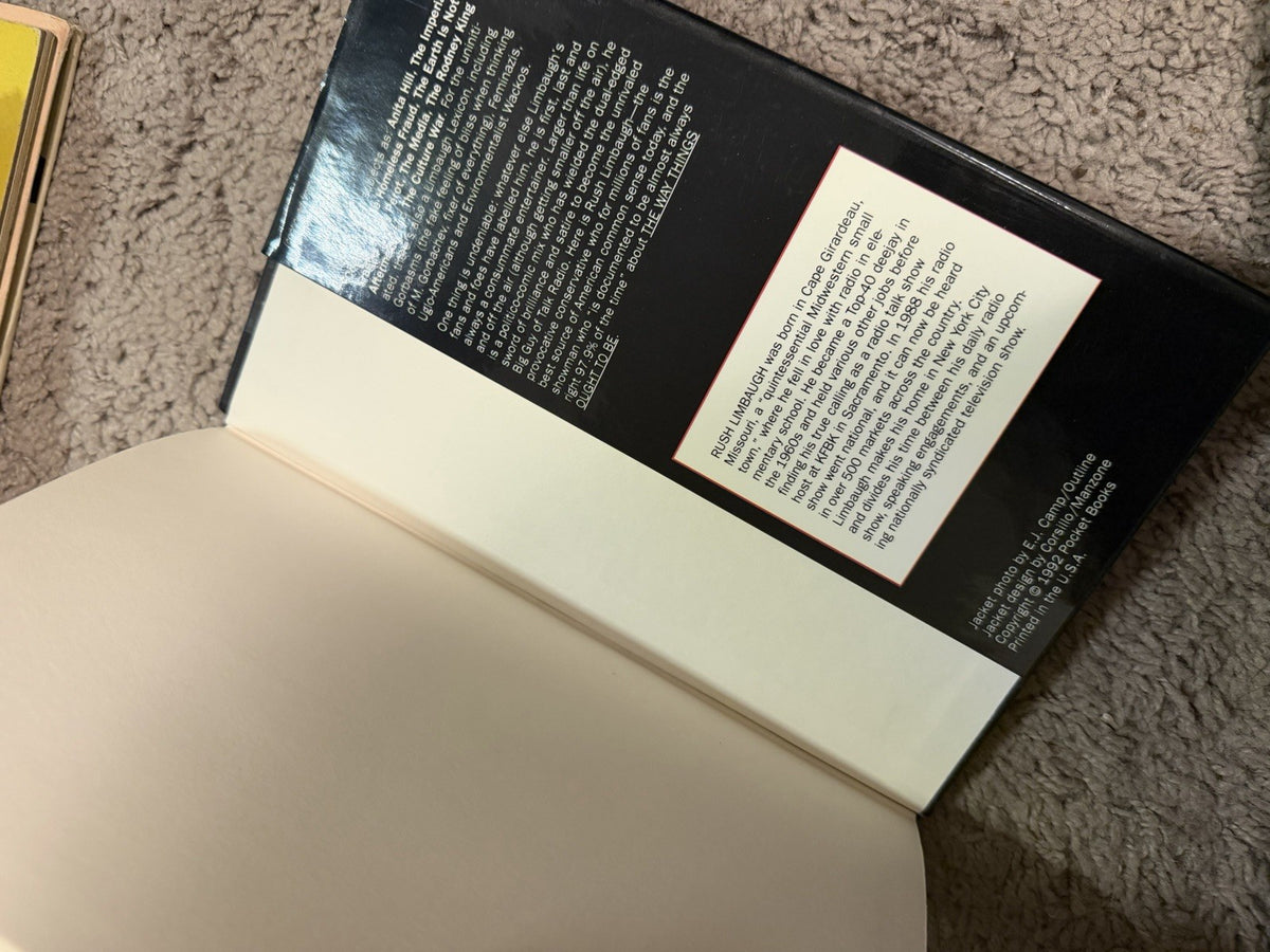 Rush H. Limbaugh III The Way Things Ought to Be HC DJ Pocket Books 19922