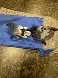 Haber Corsica 501 Men's Rimless Rectangle Sunglasses Black Frame Blue Mirror0